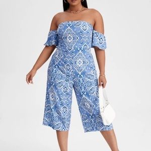 Shein Plus Size Floral Jumpsuit